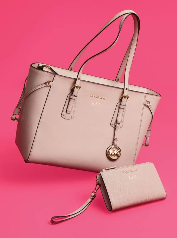 Damske Prenosná Taška Michael Kors Voyager Small Crossgrain Leather Ruzove - Kabelky Michael Kors Nejlevnejsi | RLNZV-6041